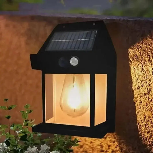 Powerful Solar-Powered Wall Lantern – Motion Sensor & Weatherproof for Outdoor Use
